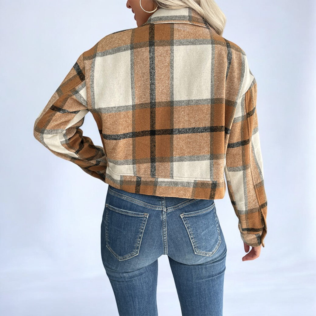 Valenzora | Fashionable plaid jacket