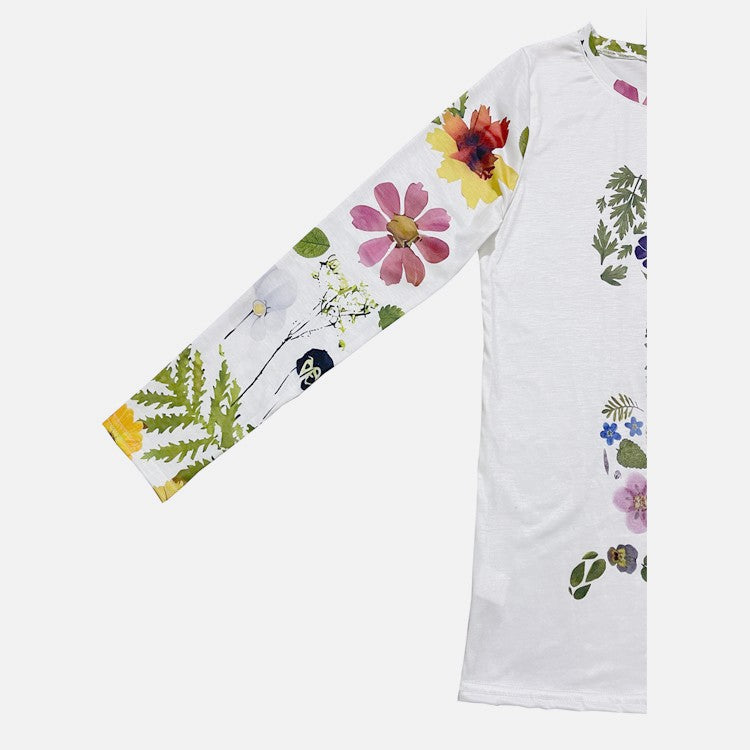 Valenzora | Floral round neck T-shirt