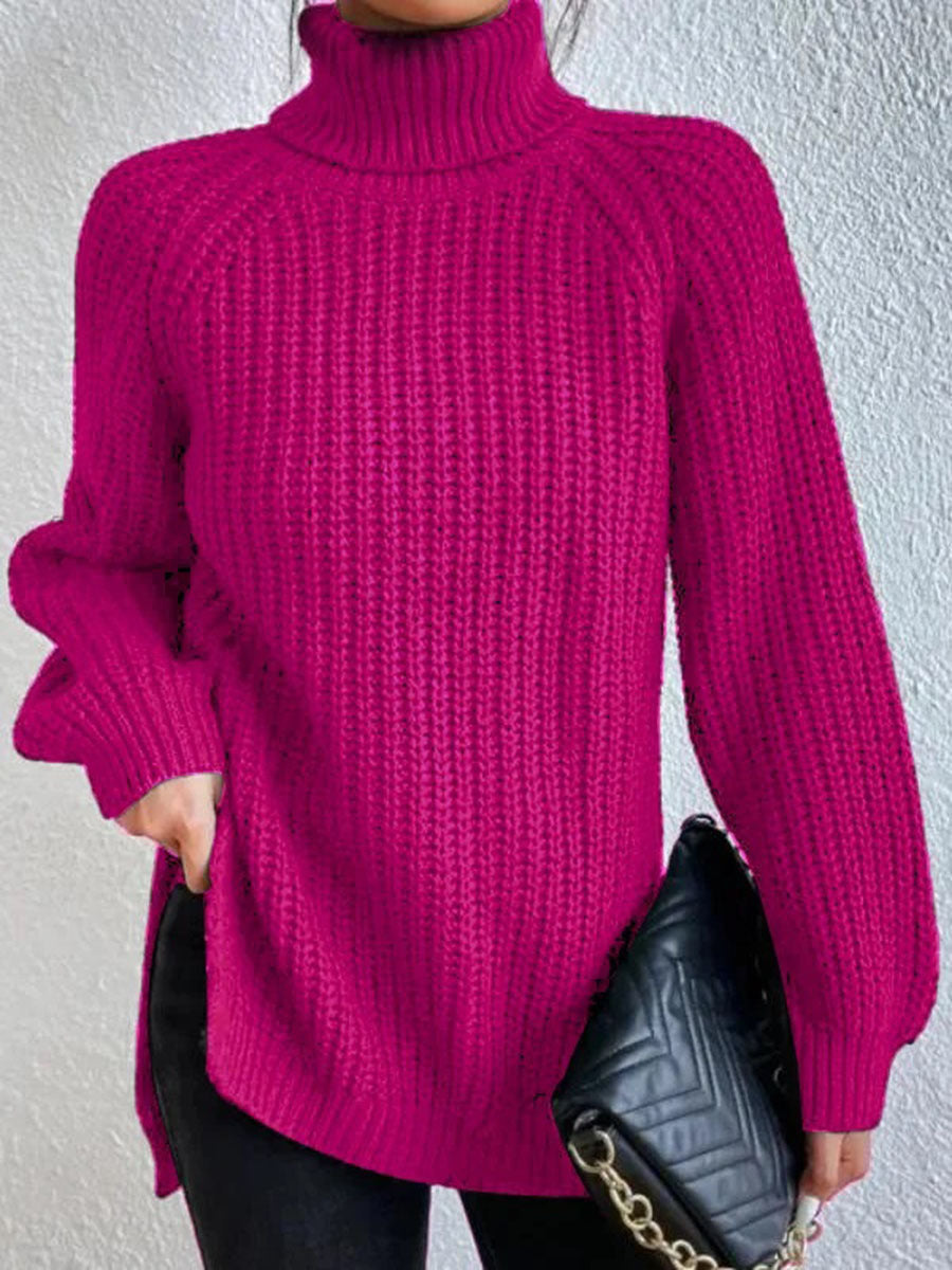 Valenzora - Cozy knitted turtleneck sweater