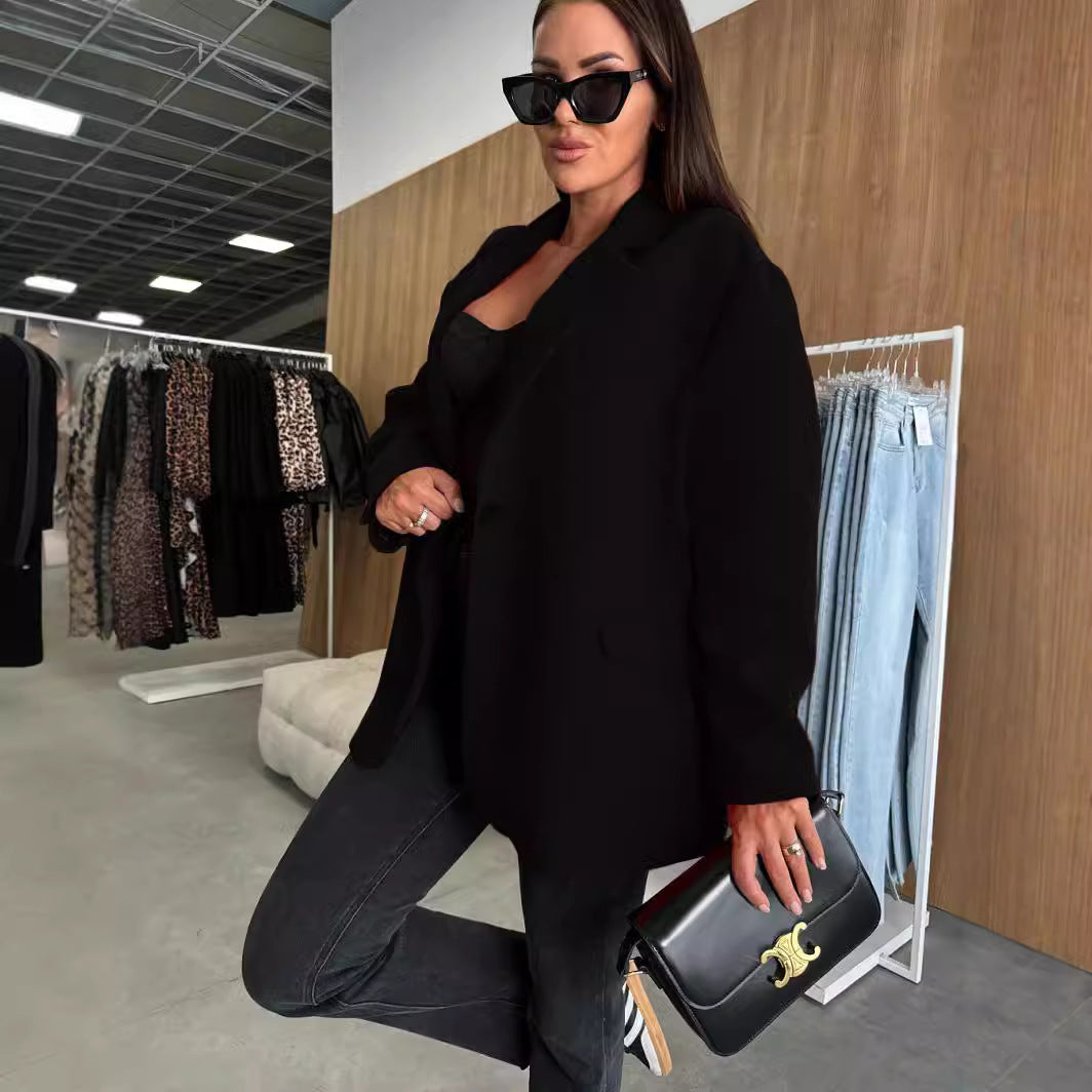 Oversized-Blazer für Damen mit klassischem Schnitt