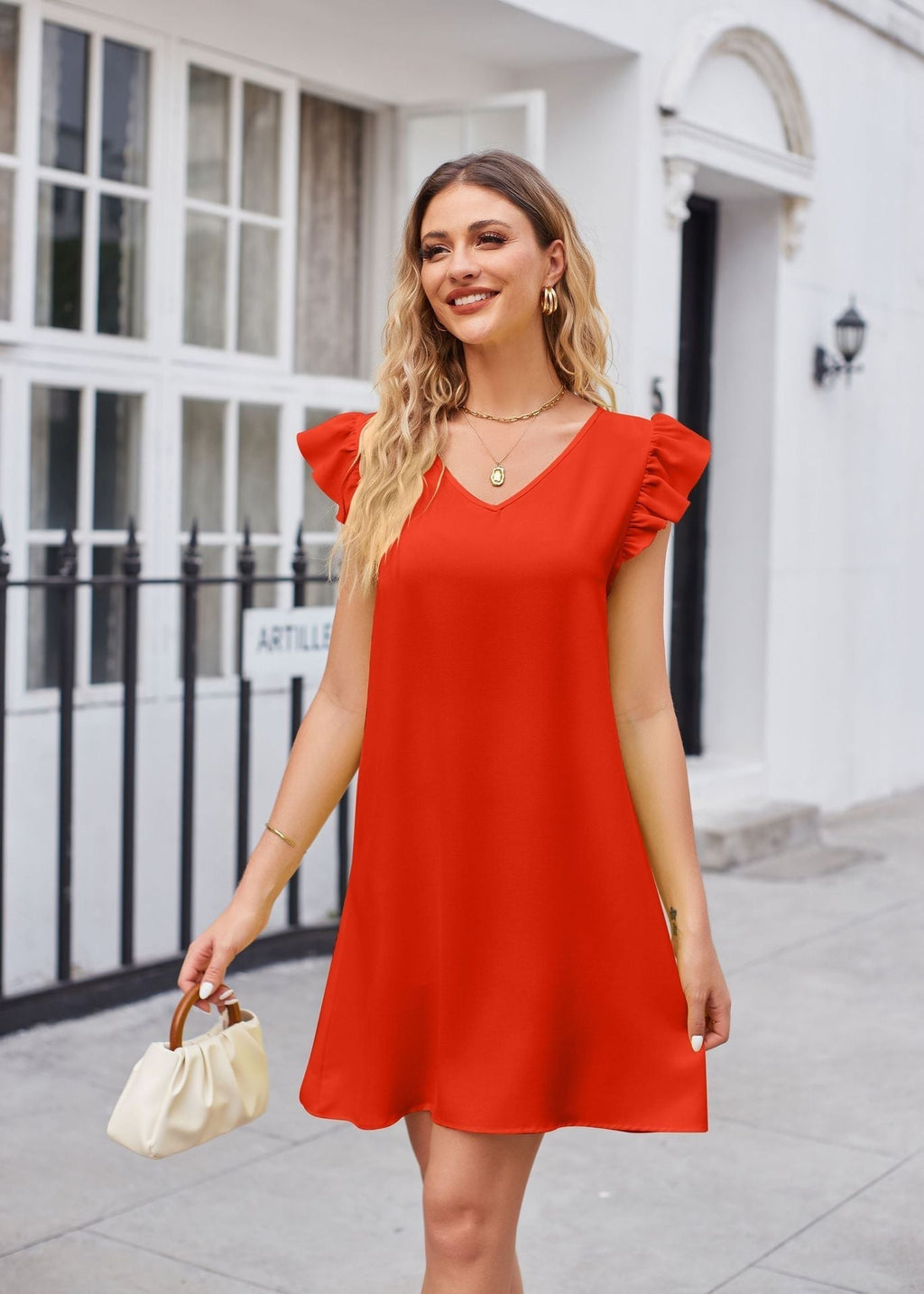 Valenzora | Puff Sleeve Loose Comfortable Fashionable Dress