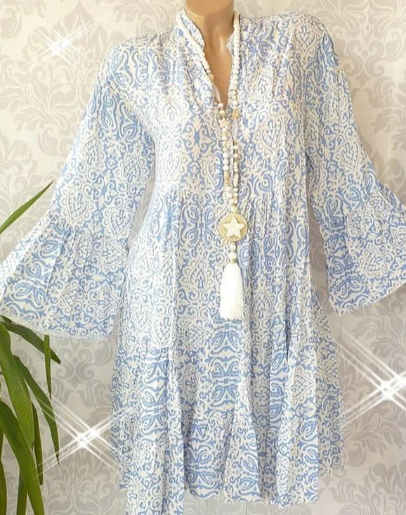 Valenzora | Bohemian Printed Tunic Dress for Women