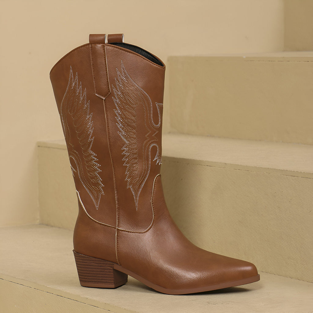 Valenzora | Stylische Cowgirl-Kniehochstiefel