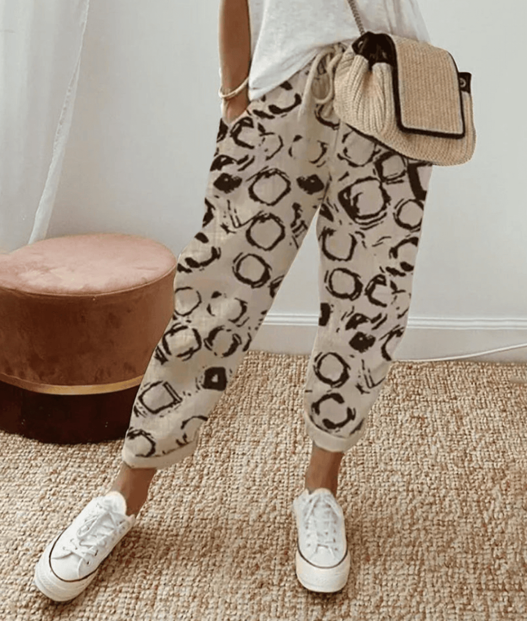 Loose fit linen trousers