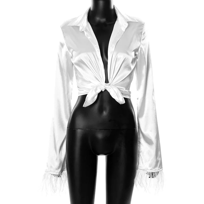 Valenzora | Silk satin shirt for women from 2026