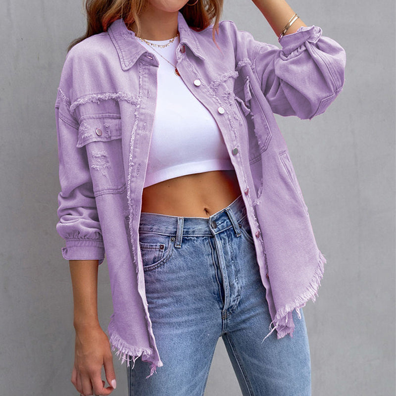 Trendy denim jacket for women
