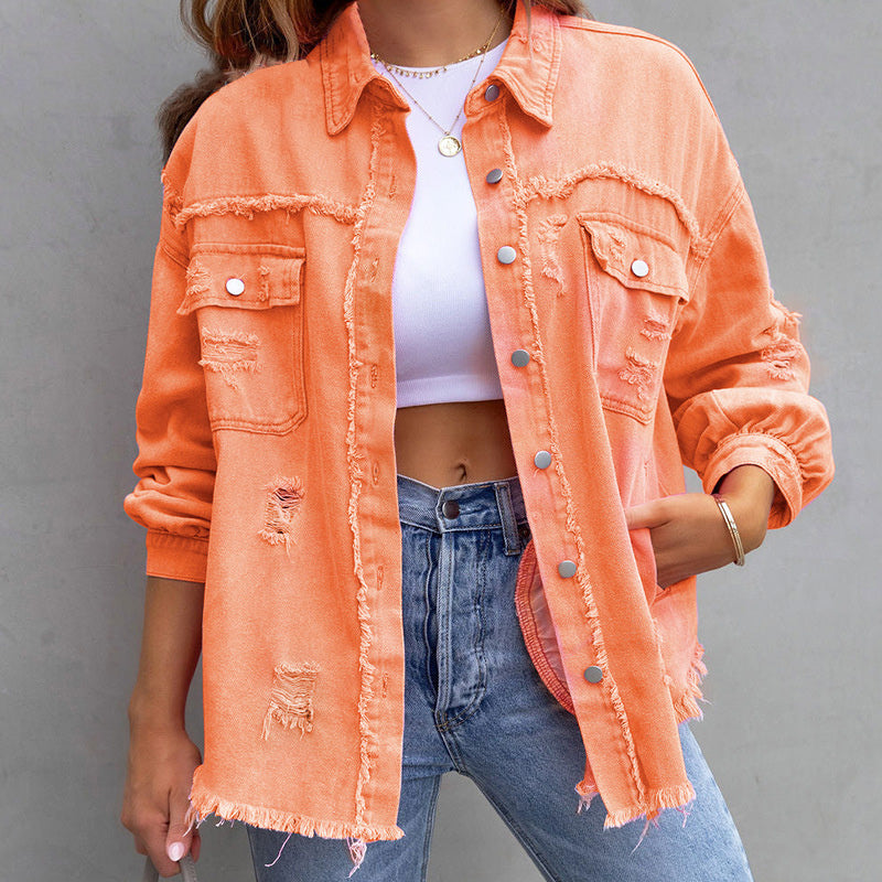 Trendy denim jacket for women