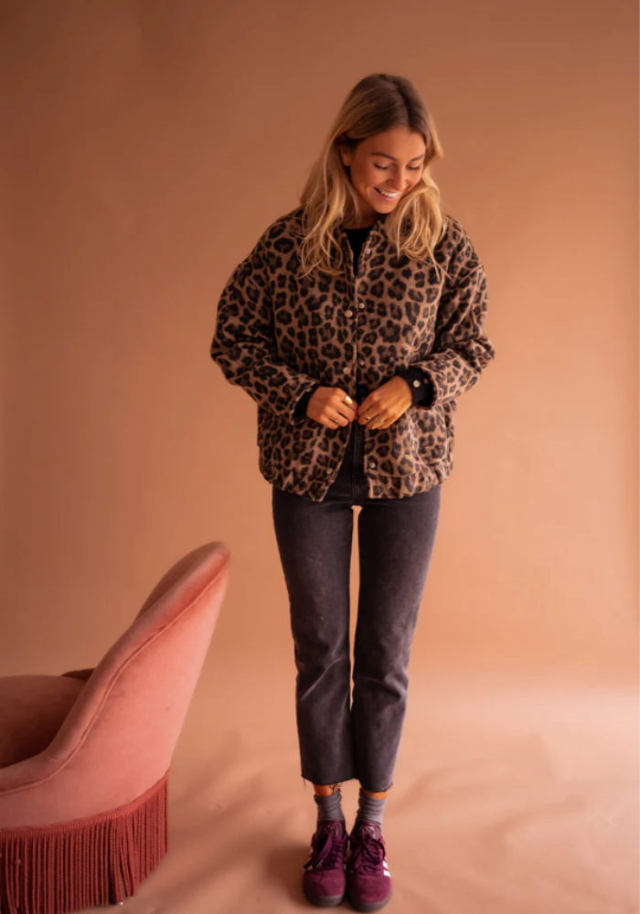 Valenzora | Leopard-Bomberjacke