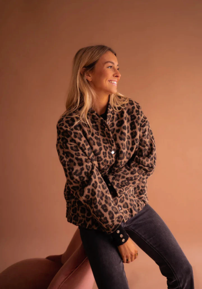 Valenzora | Leopard-Bomberjacke