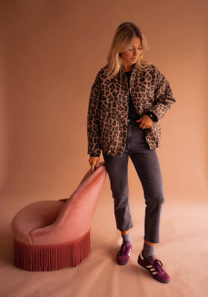 Valenzora | Leopard-Bomberjacke