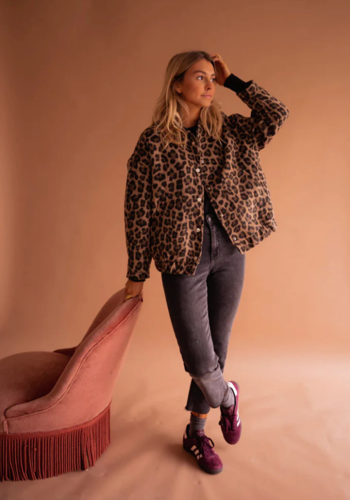 Valenzora | Leopard-Bomberjacke