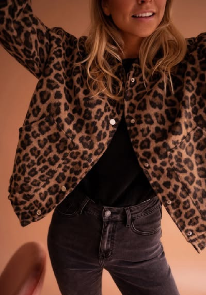 Valenzora | Leopard-Bomberjacke