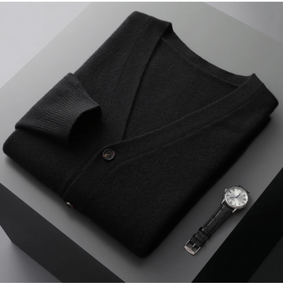Valenzora | Cashmere cardigan, V-neck, button closure, soft, lightweight knit