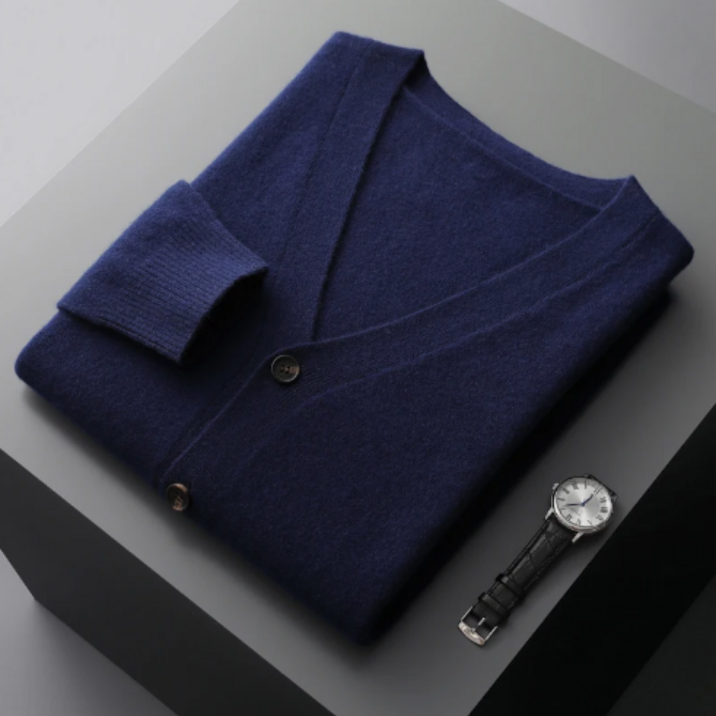 Valenzora | Cashmere cardigan, V-neck, button closure, soft, lightweight knit