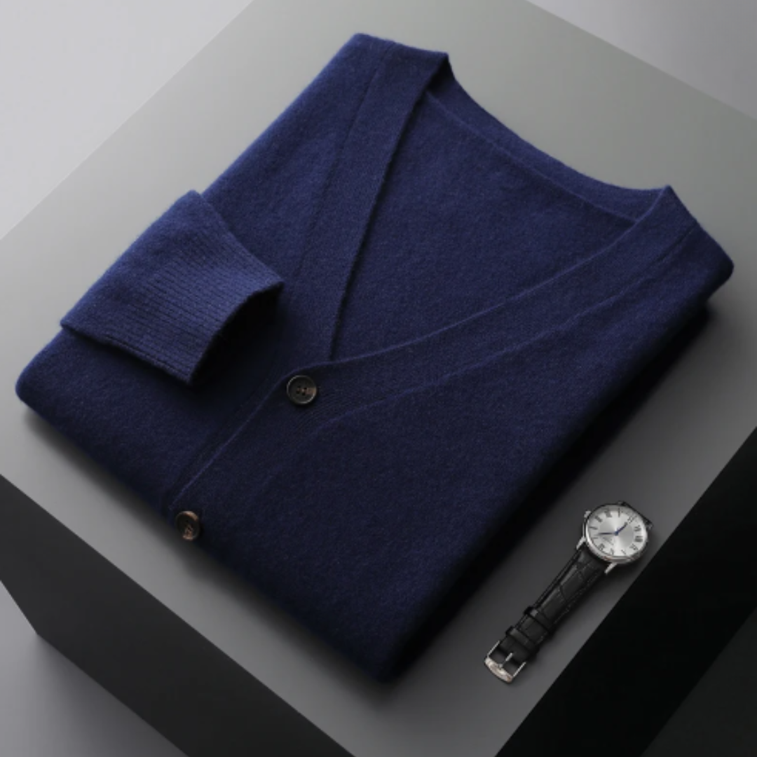 Valenzora | Cashmere cardigan, V-neck, button closure, soft, lightweight knit