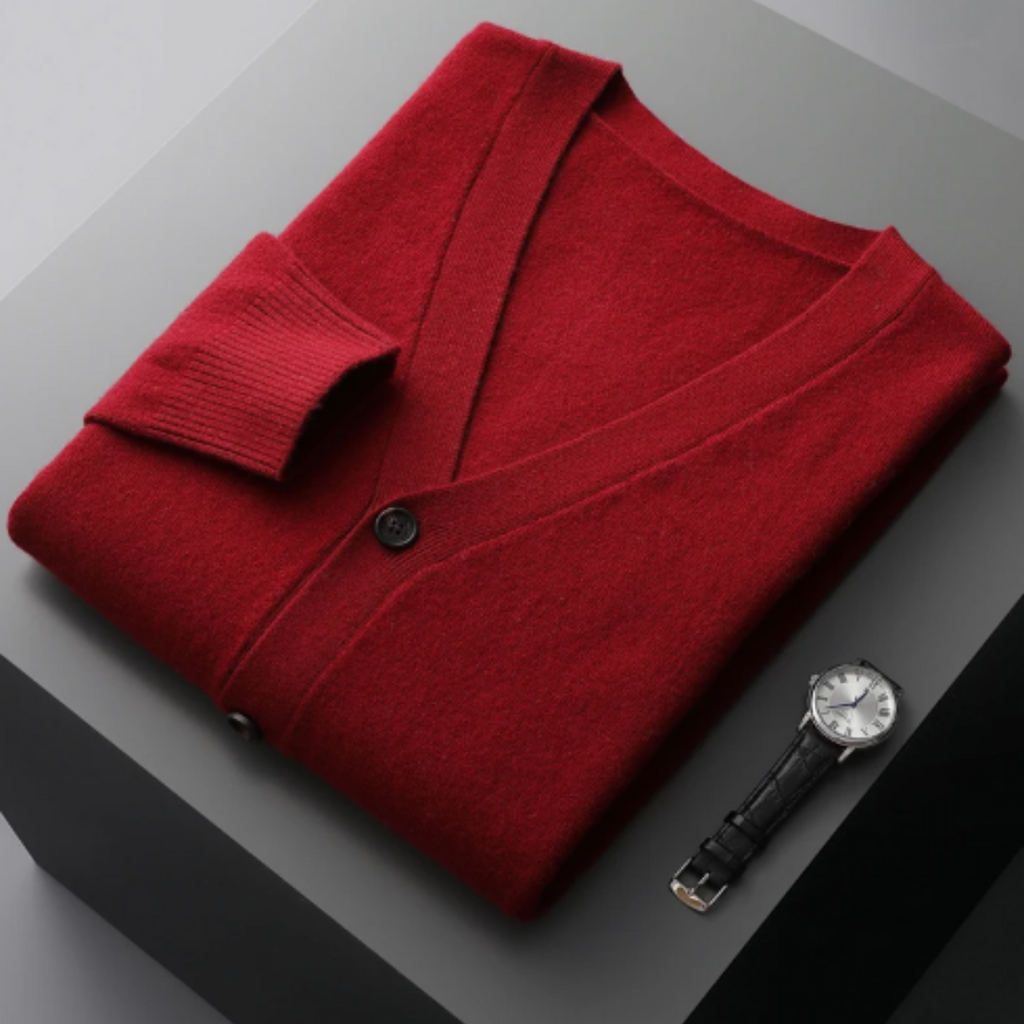 Valenzora | Cashmere cardigan, V-neck, button closure, soft, lightweight knit