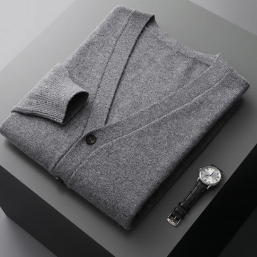 Valenzora | Cashmere cardigan, V-neck, button closure, soft, lightweight knit