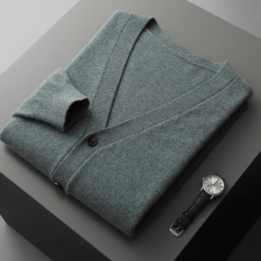 Valenzora | Cashmere cardigan, V-neck, button closure, soft, lightweight knit