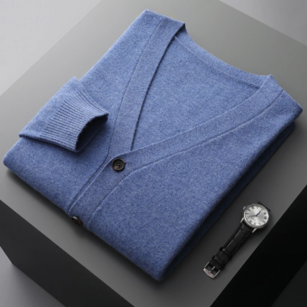 Valenzora | Cashmere cardigan, V-neck, button closure, soft, lightweight knit