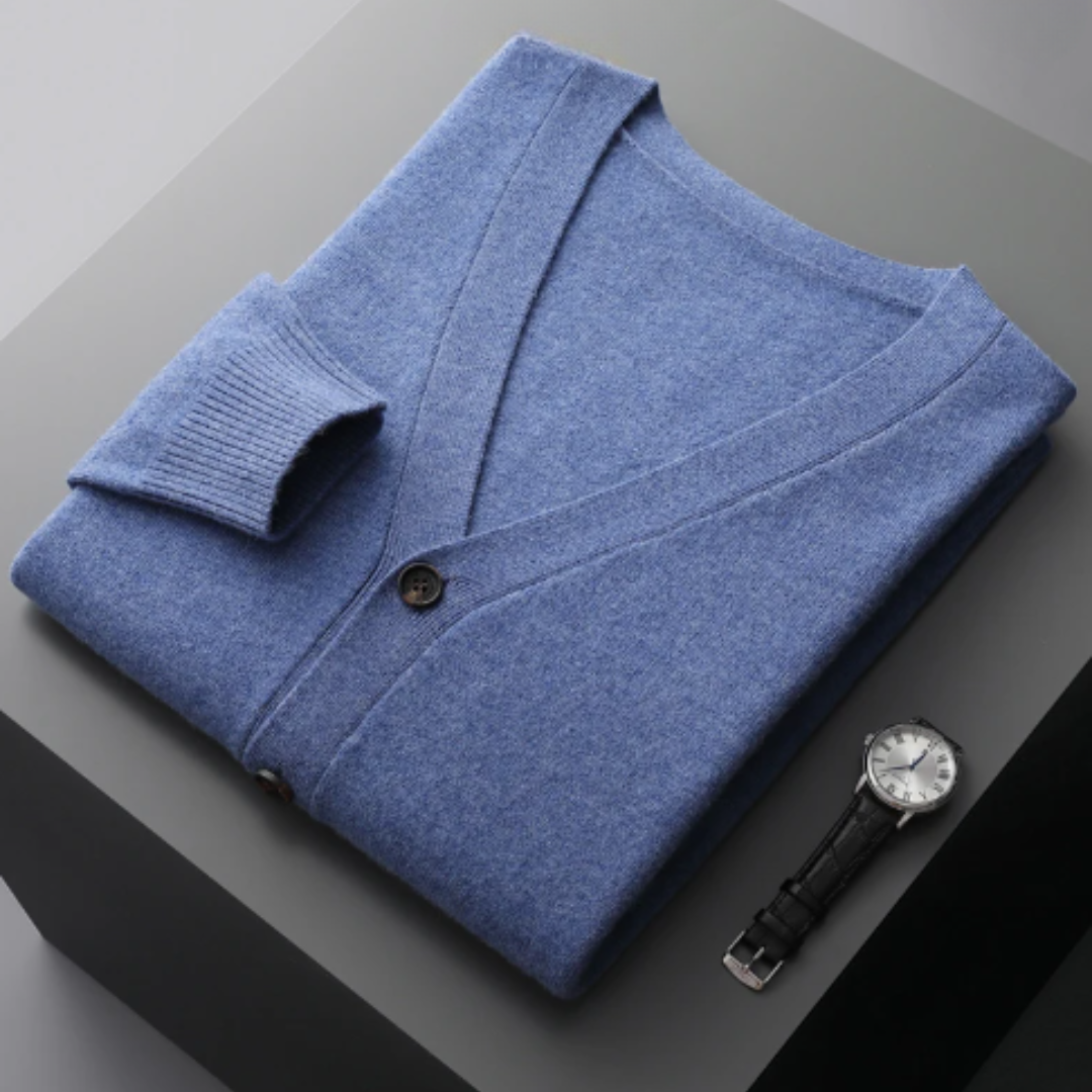 Valenzora | Cashmere cardigan, V-neck, button closure, soft, lightweight knit