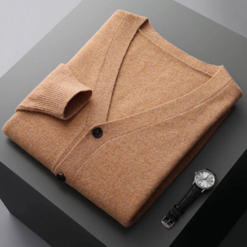Valenzora | Cashmere cardigan, V-neck, button closure, soft, lightweight knit