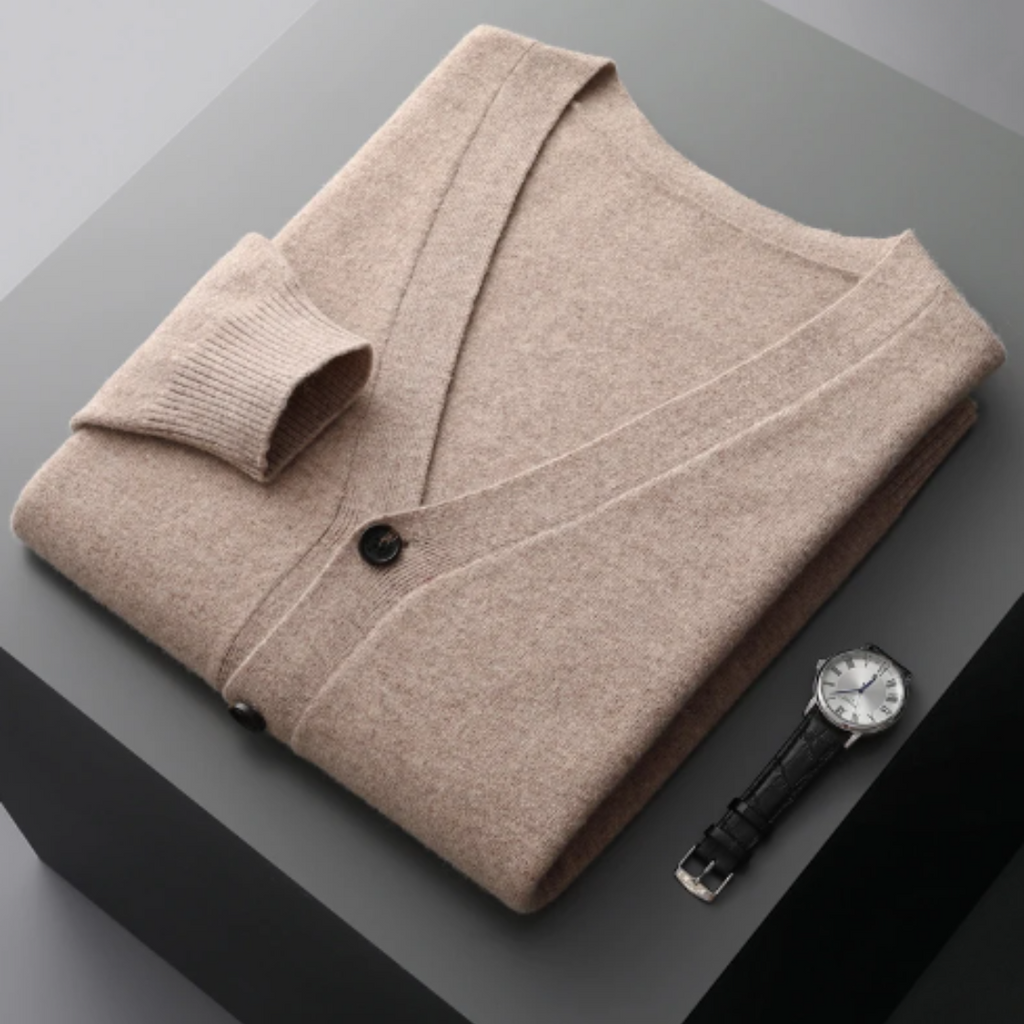 Valenzora | Cashmere cardigan, V-neck, button closure, soft, lightweight knit