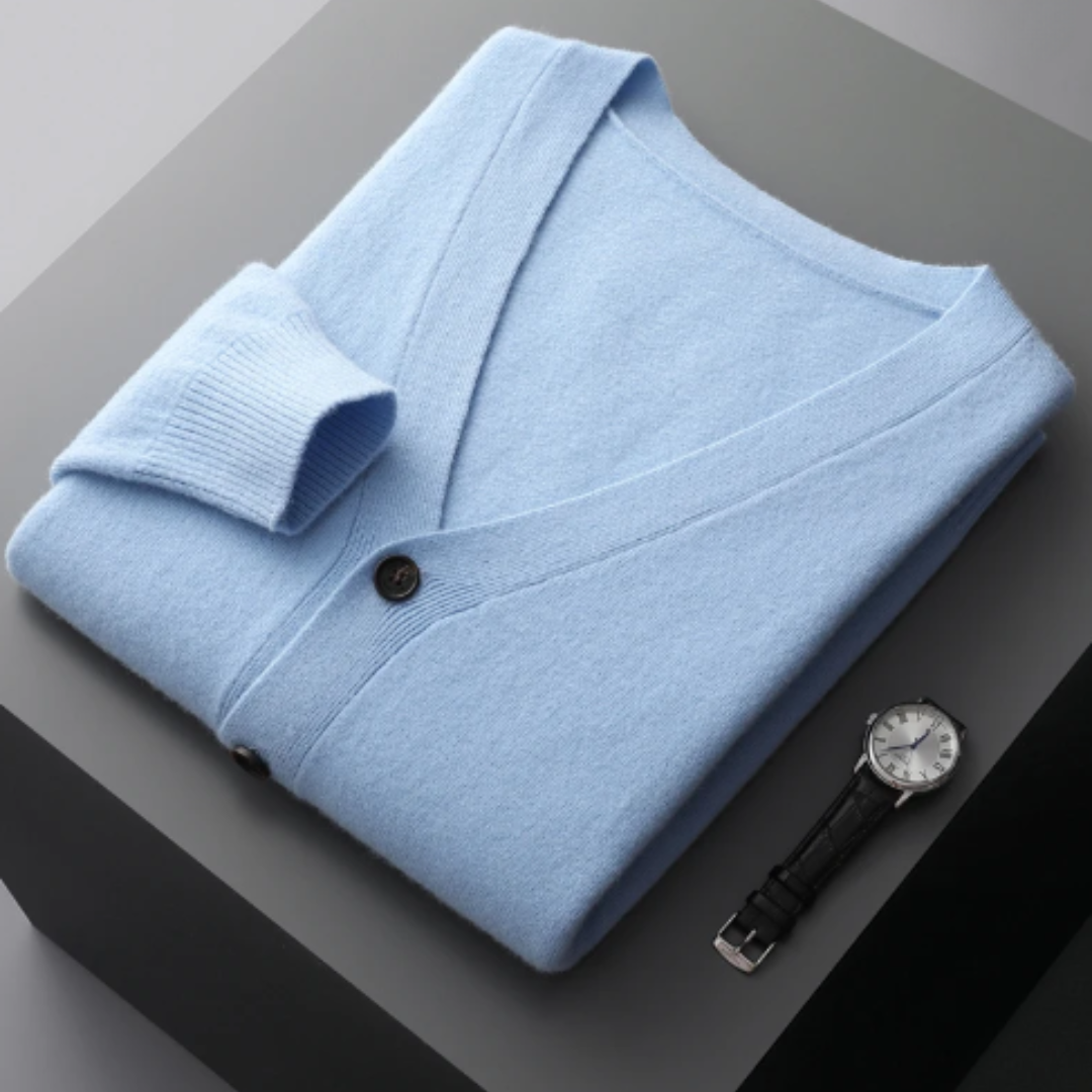 Valenzora | Cashmere cardigan, V-neck, button closure, soft, lightweight knit