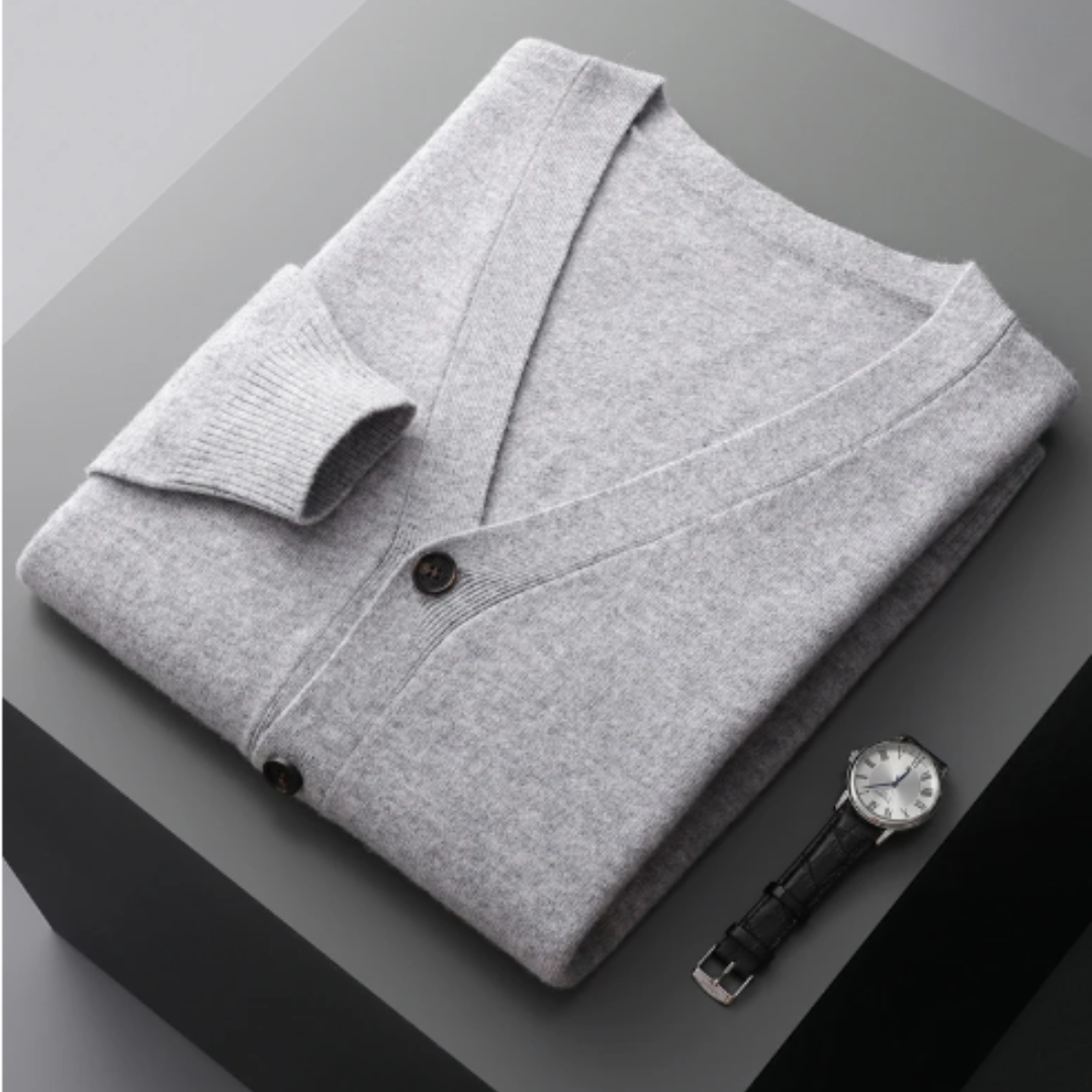 Valenzora | Cashmere cardigan, V-neck, button closure, soft, lightweight knit