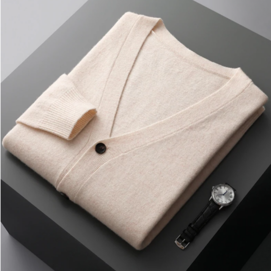 Valenzora | Cashmere cardigan, V-neck, button closure, soft, lightweight knit