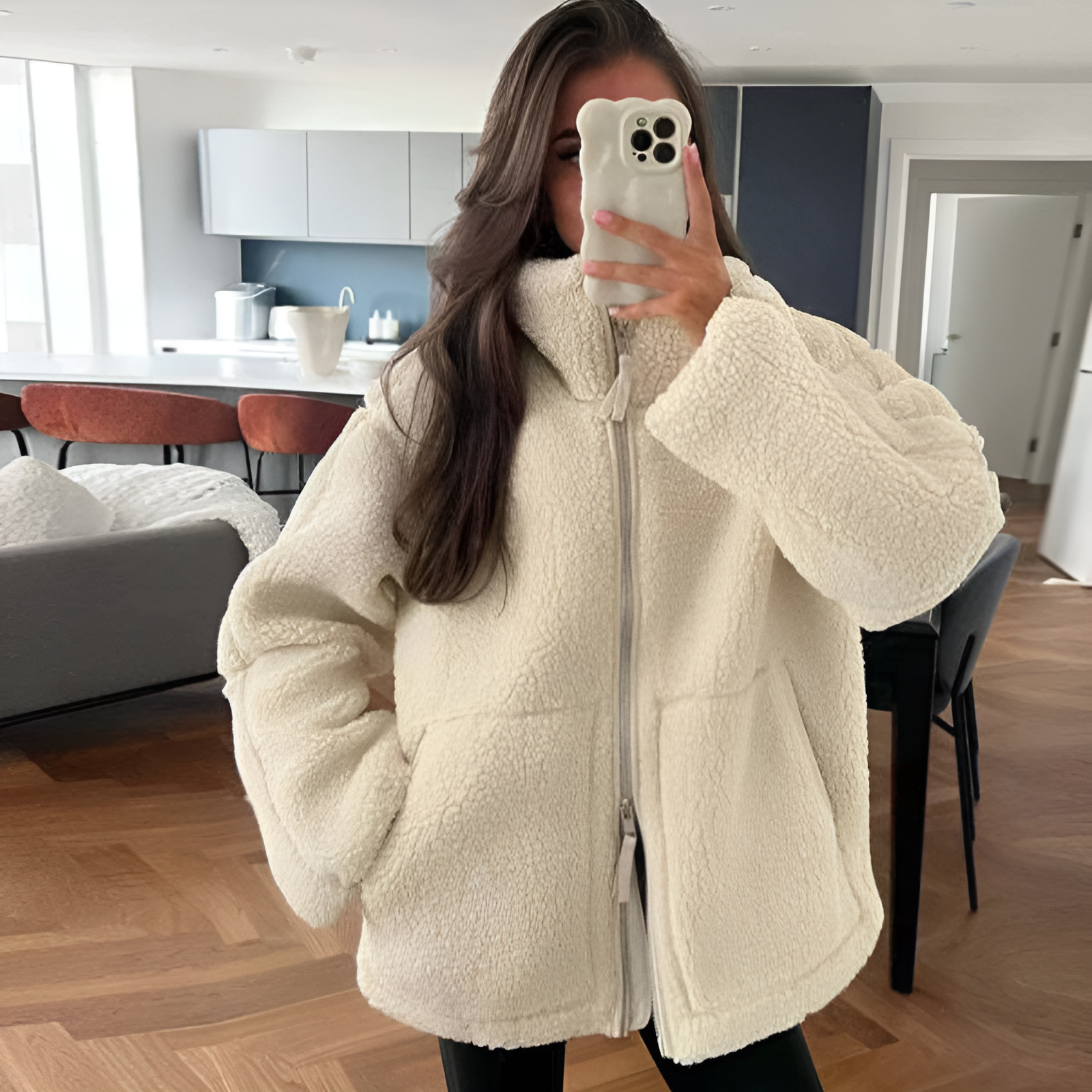 Valenzora | Cozy Teddy Zip-Up Jacket