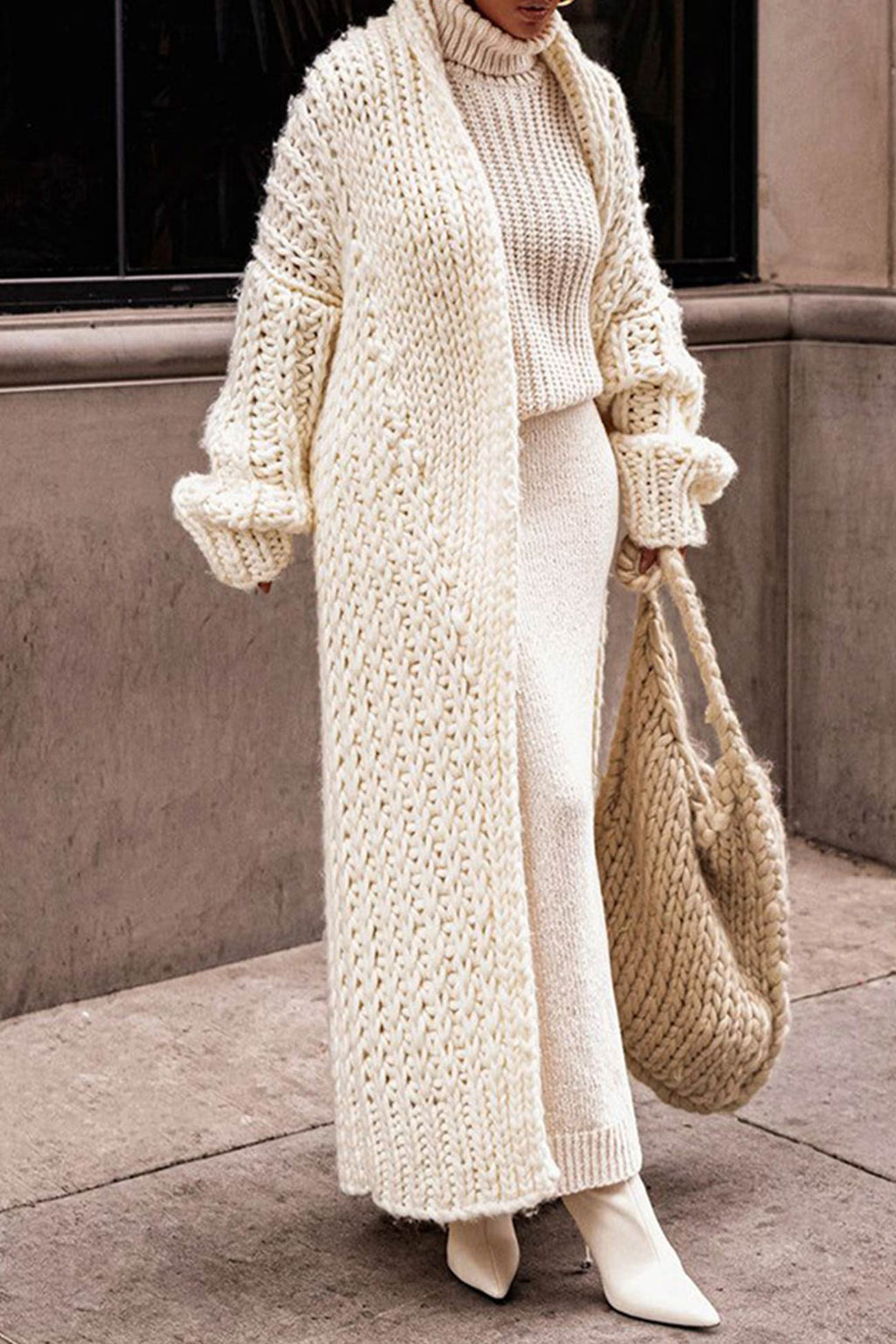 Valenzora - Grob gestrickte Strickjacke