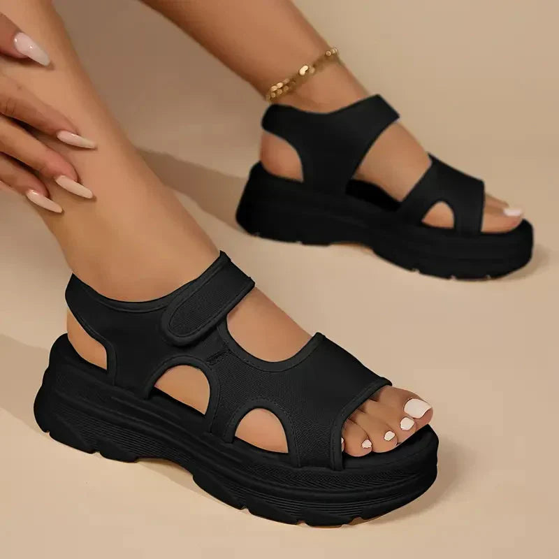 Valenzora | Sandalen mit Fußgewölbestütze, Massage-Keilsandalen, Schuhe für den Sommer