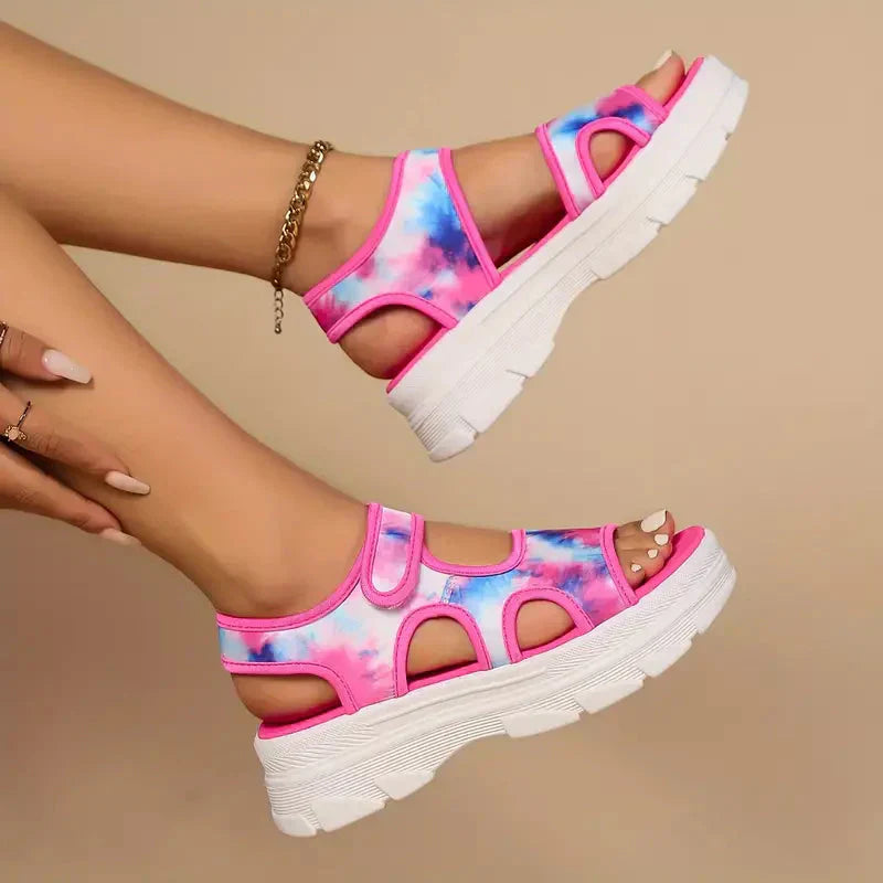 Valenzora | Sandalen mit Fußgewölbestütze, Massage-Keilsandalen, Schuhe für den Sommer