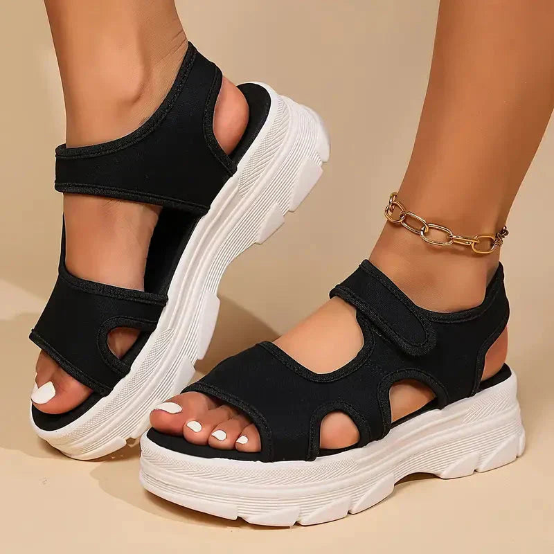Valenzora | Sandalen mit Fußgewölbestütze, Massage-Keilsandalen, Schuhe für den Sommer