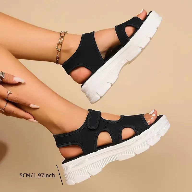 Valenzora | Sandalen mit Fußgewölbestütze, Massage-Keilsandalen, Schuhe für den Sommer