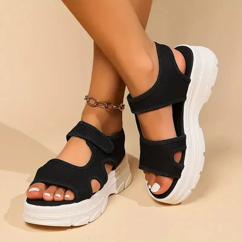 Valenzora | Sandalen mit Fußgewölbestütze, Massage-Keilsandalen, Schuhe für den Sommer