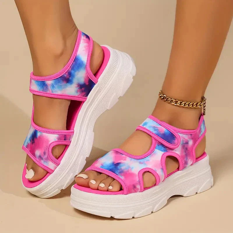 Valenzora | Sandalen mit Fußgewölbestütze, Massage-Keilsandalen, Schuhe für den Sommer