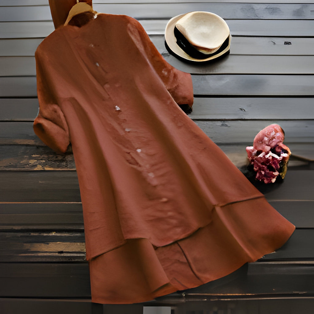 Valenzora | Plus size summer dress in cotton and linen