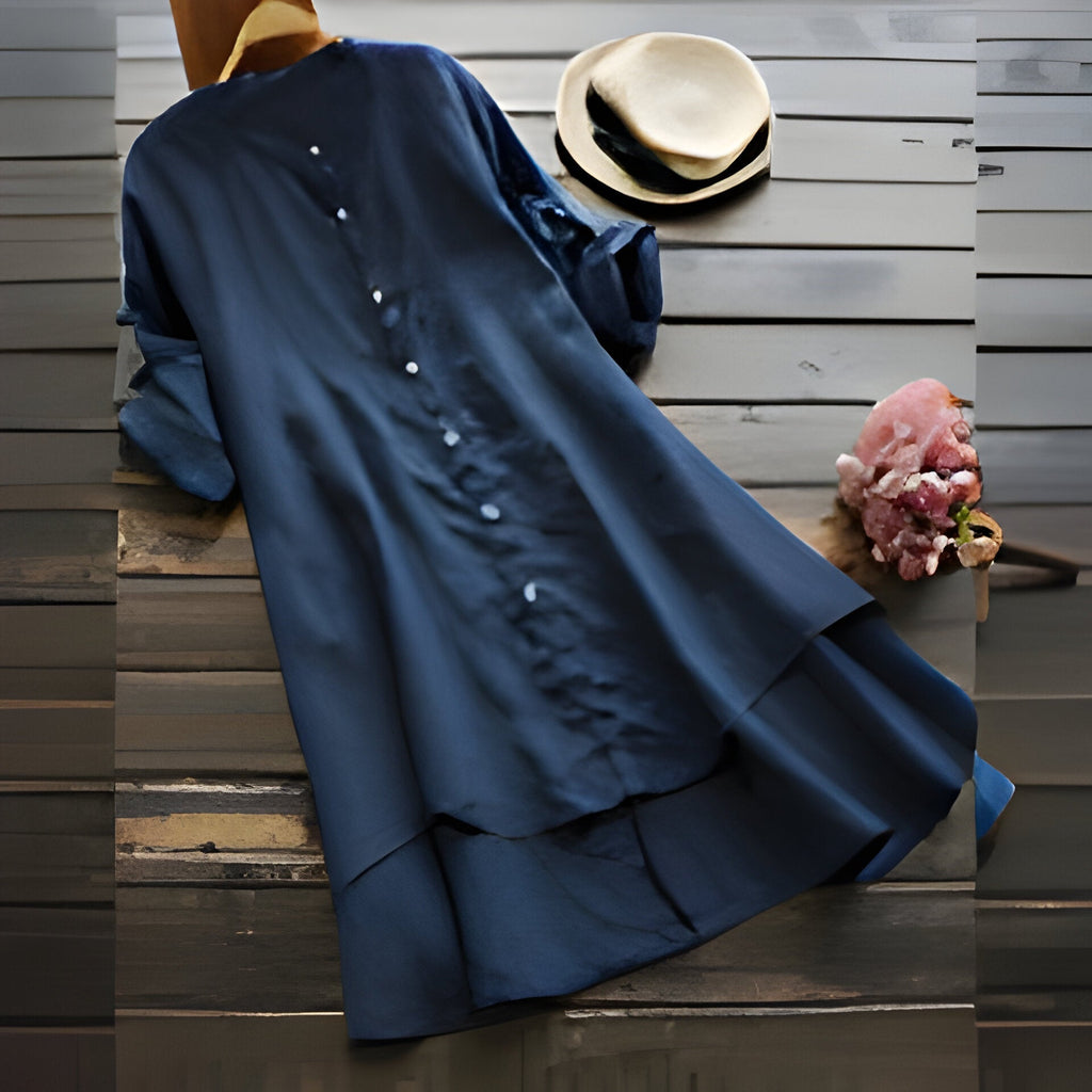 Valenzora | Plus size summer dress in cotton and linen