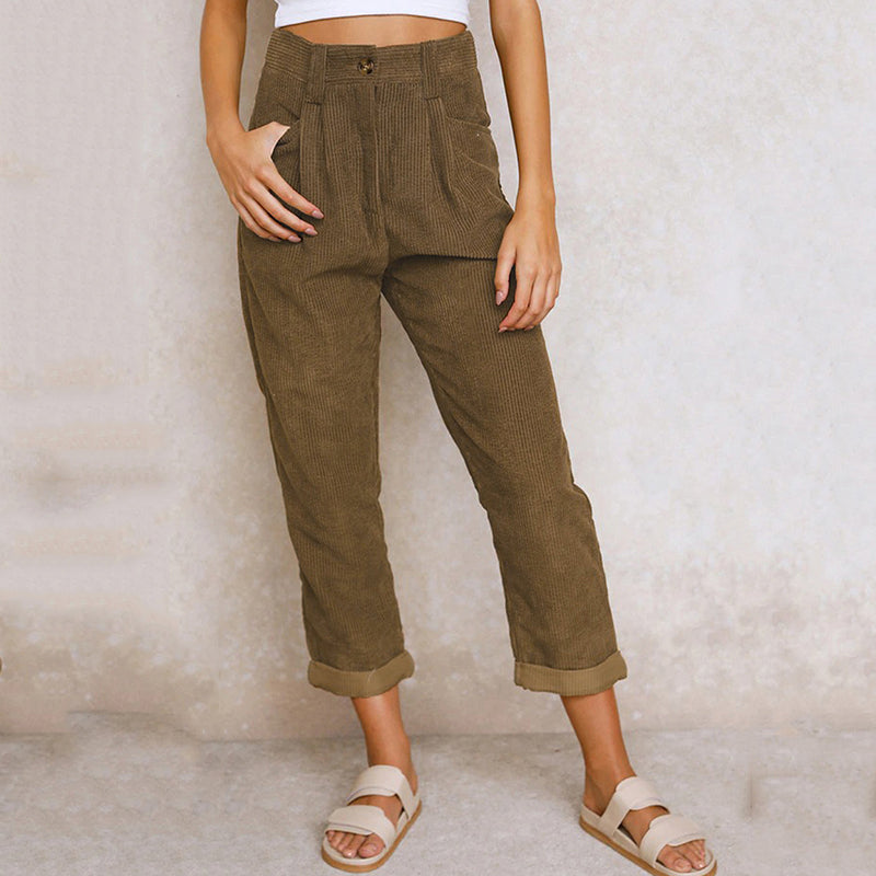 Stylish corduroy trousers