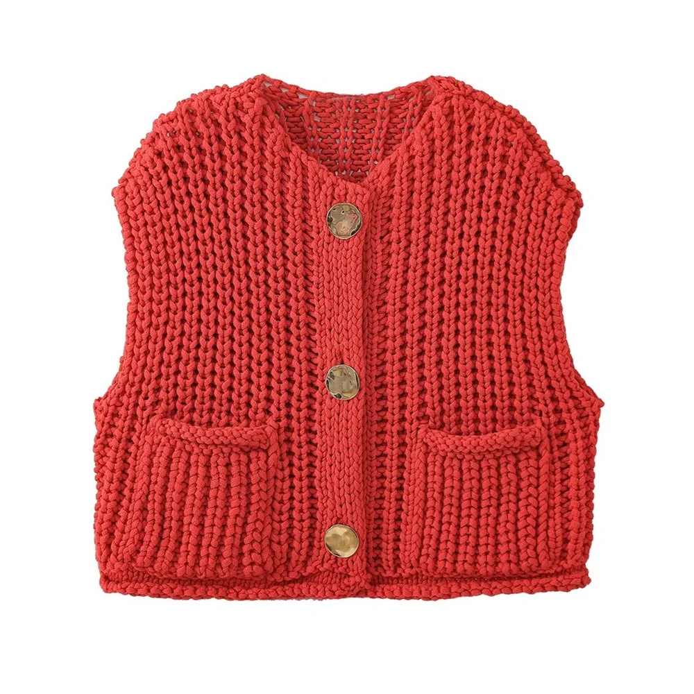 Sleeveless vest - Casual - Knitted - Summer