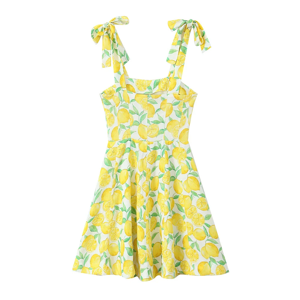 Valenzora - Slim-Fit - Mit Zitronenprint - Sommer