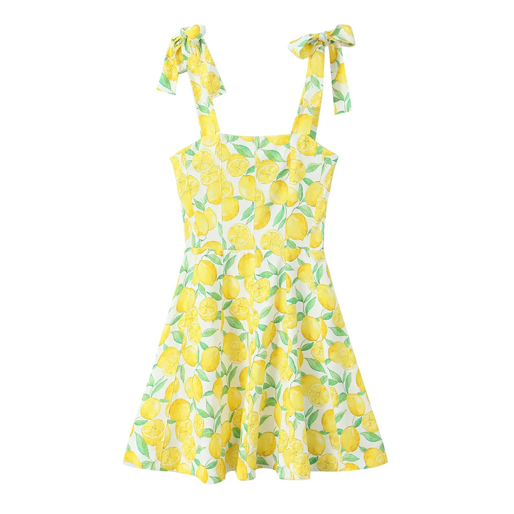 Valenzora - Slim-Fit - Mit Zitronenprint - Sommer