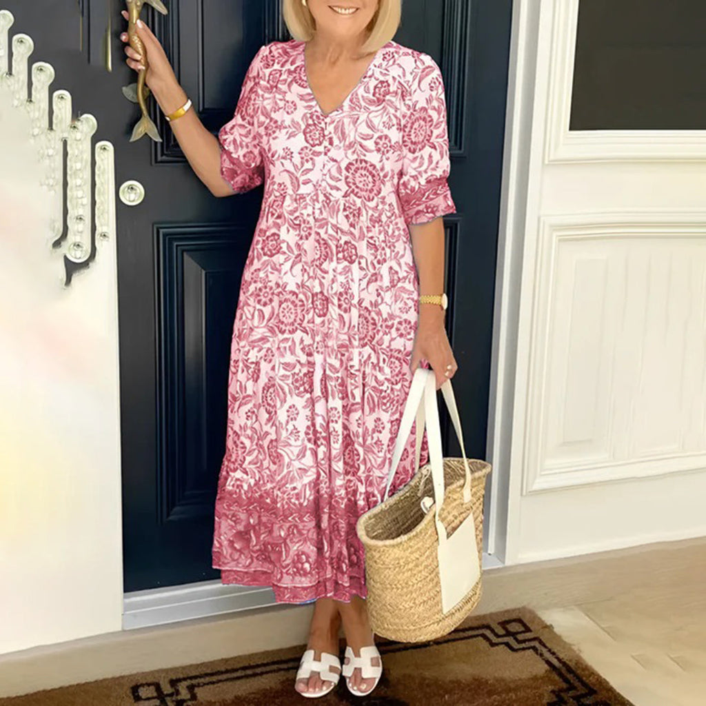 Valenzora | Elegant dress with V-neck