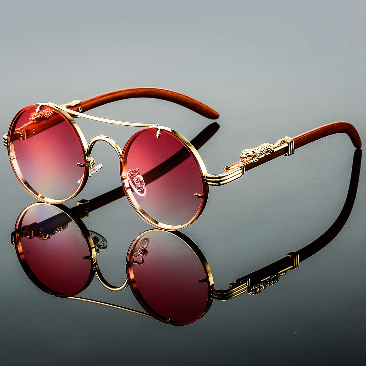 Valenzora | Oval Retro Sunglasses Made of Metal