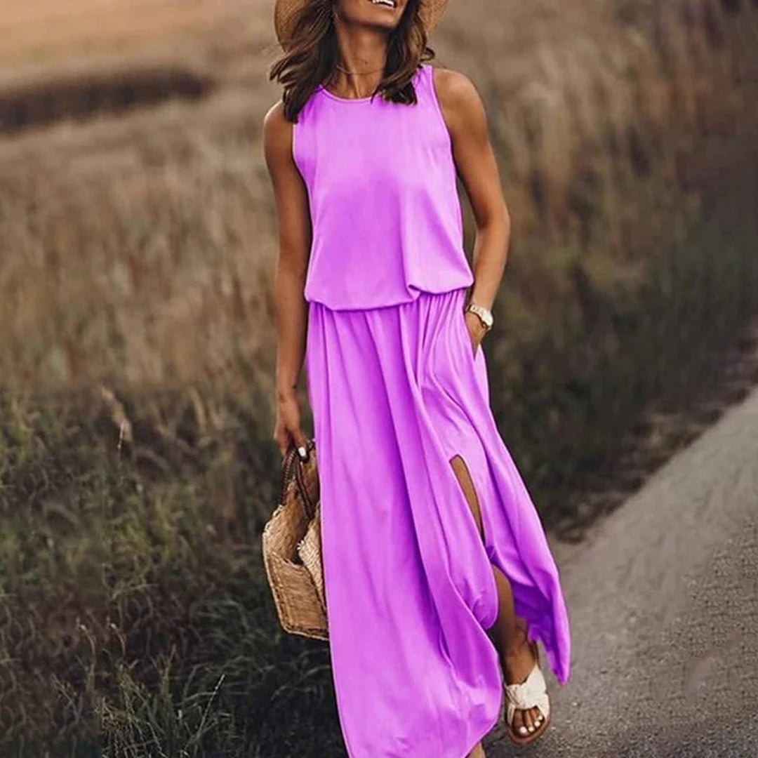 Valenzora - Lässiges Sommerkleid mit Schlitz