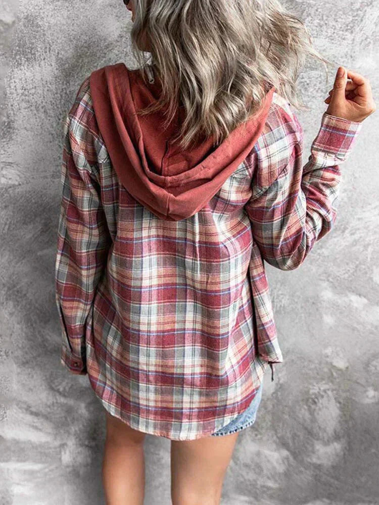 Valenzora Hoodie – Locker sitzend – Kordelzug – Hemd mit Knopfleiste – Damenbekleidung