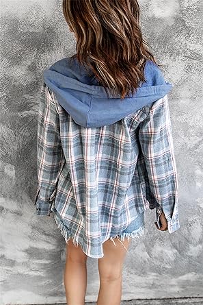 Valenzora Hoodie – Locker sitzend – Kordelzug – Hemd mit Knopfleiste – Damenbekleidung