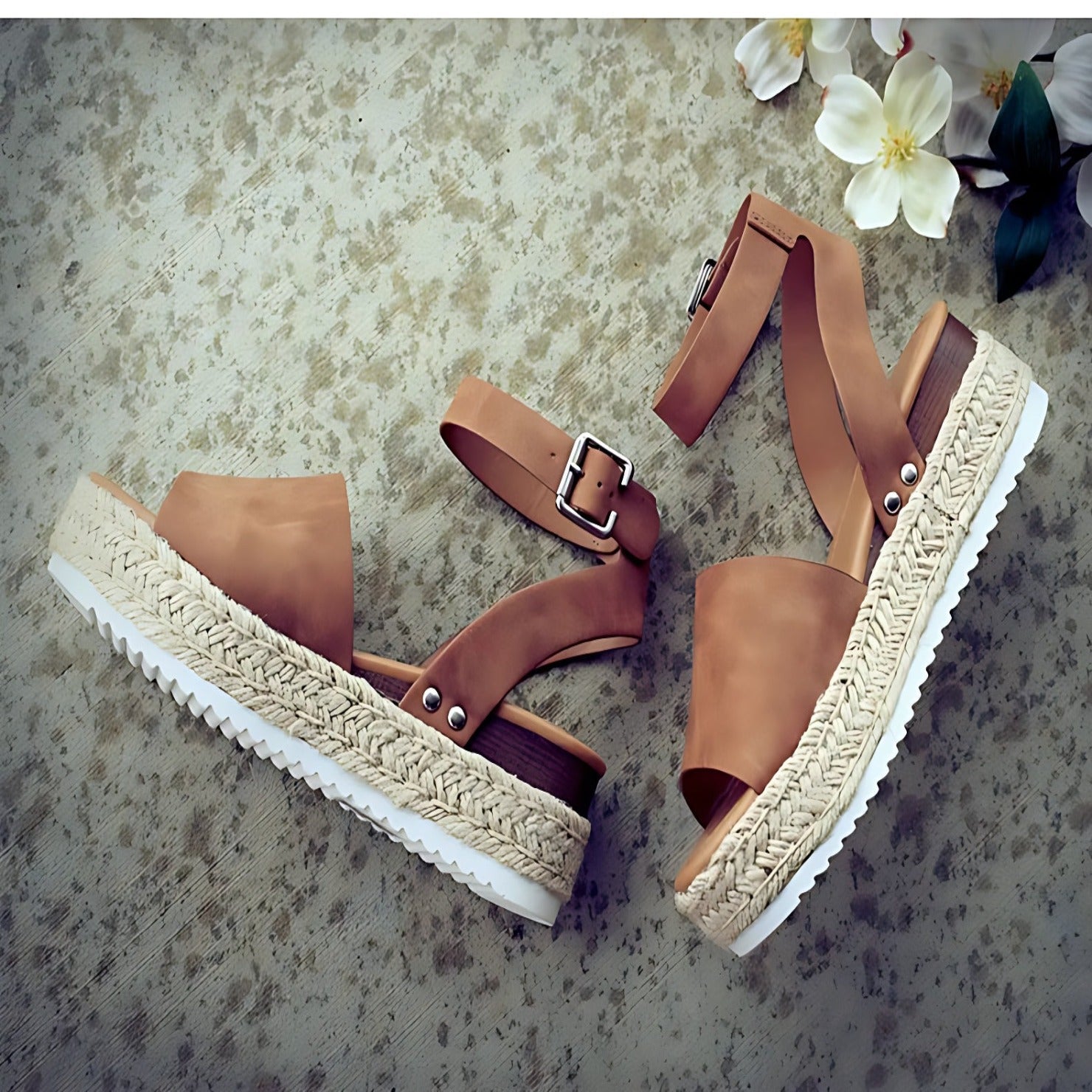 Valenzora | Damen-Espadrilles mit Knöchelriemen für den Sommer