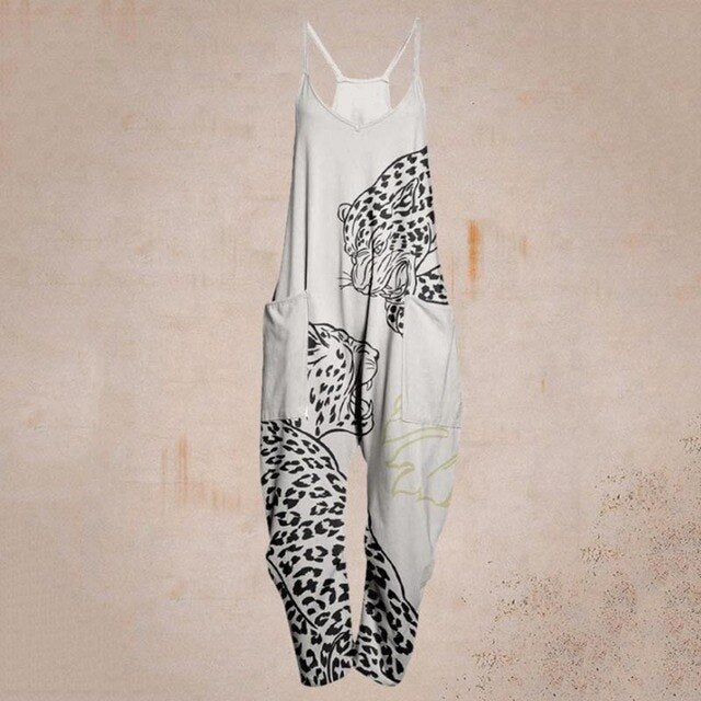 Valenzora – Geometrischer Träger-Jumpsuit